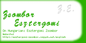 zsombor esztergomi business card